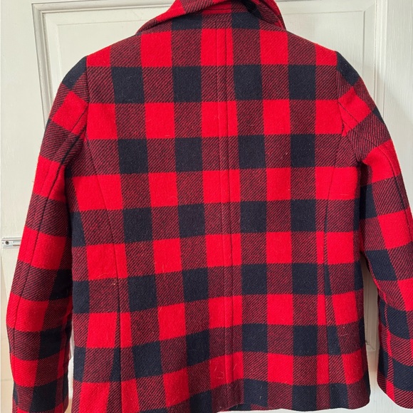 J.Crew Red Buffalo Check Wool Coat - Picture 5 of 6